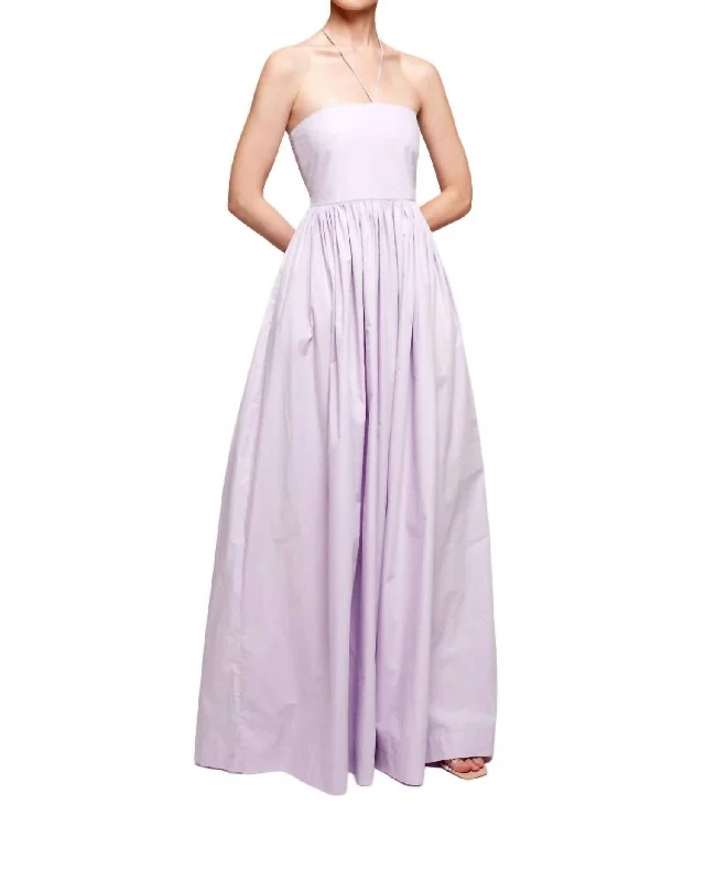 Best Deals Fine Halter Maxi Dress In Lila