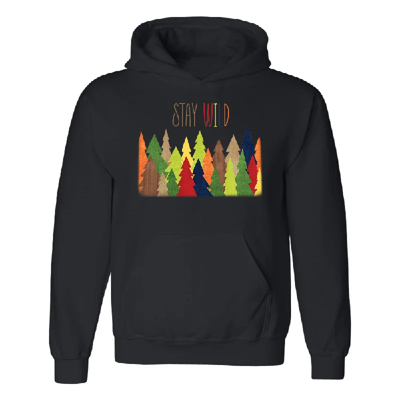 Limited Time Zexpa Apparel™ Stay Wild Live in Forest Unisex Hoodie Colorful Wild Trees Sweater