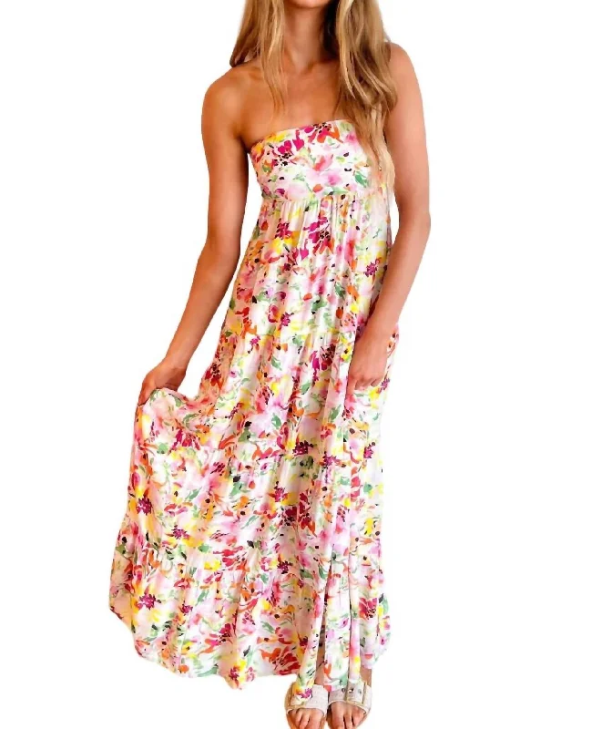 Exclusive Deal Work Of Art Maxi Dress In Multi