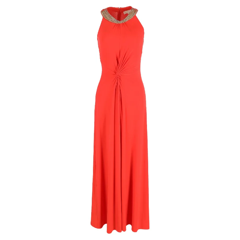 Reduced Prices Michael Kors Evening Maxi Dress in Red Viscose