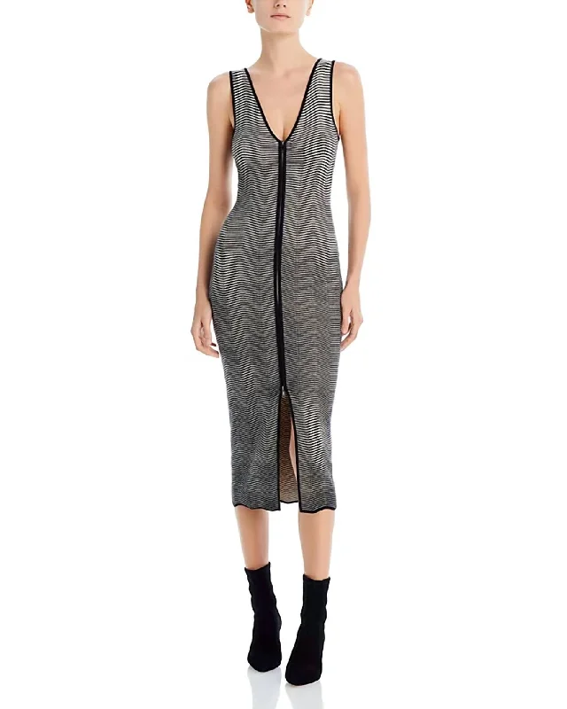 Closeout Adeline Dress In Black/ivory Combo