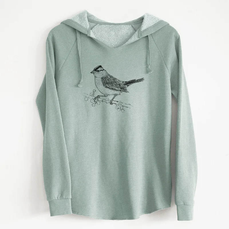 Low Prices White-crowned Sparrow - Zonotrichia leucophrys - Cali Wave Hooded Sweatshirt