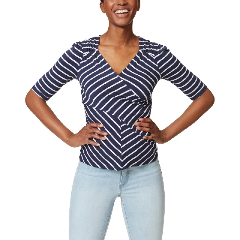 Price Slash Anne Klein Sport Womens Alyssa Cross Over V-Neck Pullover Top