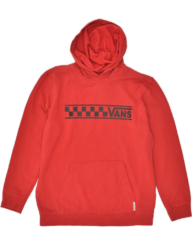 Major Savings VANS Womens Graphic Hoodie Jumper UK 18 XL Red Cotton
