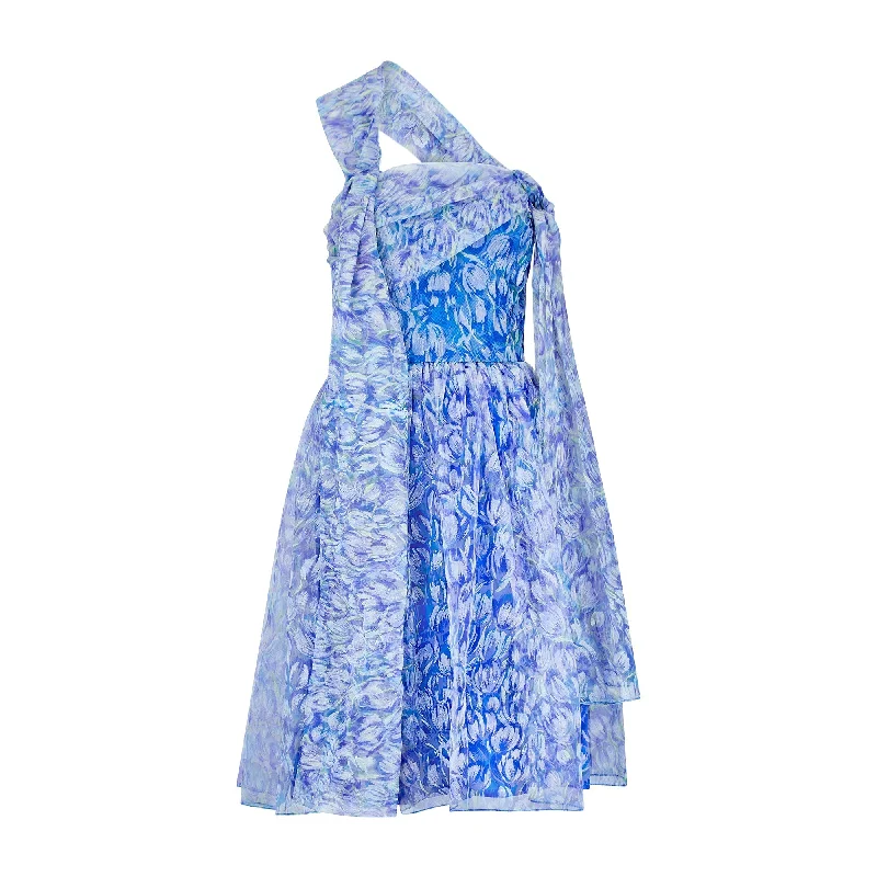 Mega Deal 1960s Marldena Floral Strapless Dress