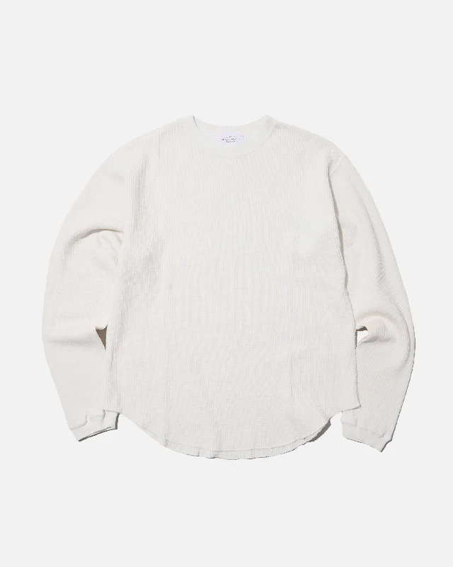 Limited Availability US2451 Waffle Knit Pullover - Ecru